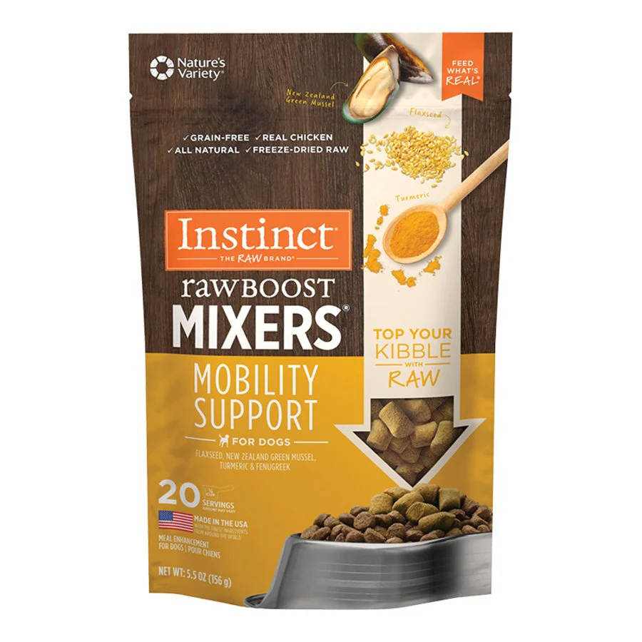 Instinct Raw Boost Mixers Mobility Support Freeze-Dried Dog Food Topper 5.5-oz