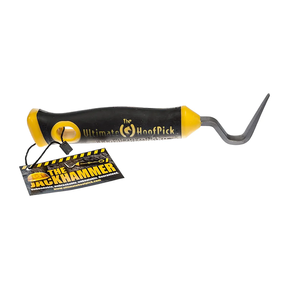 Jack hammer Ultimate Hoofpick Yellow/Black 8" UH100