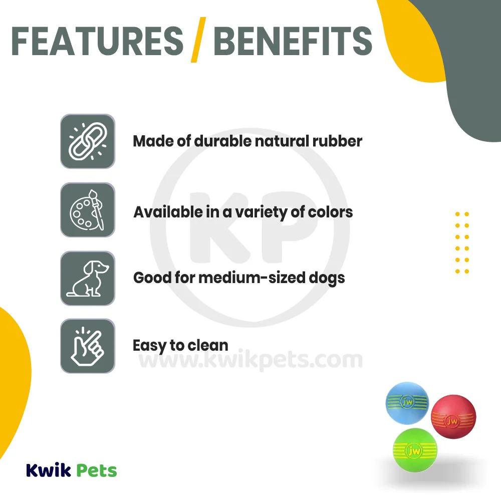 JW Pet iSqueak Ball Dog Toy Assorted Small 3 Pack - Image 2
