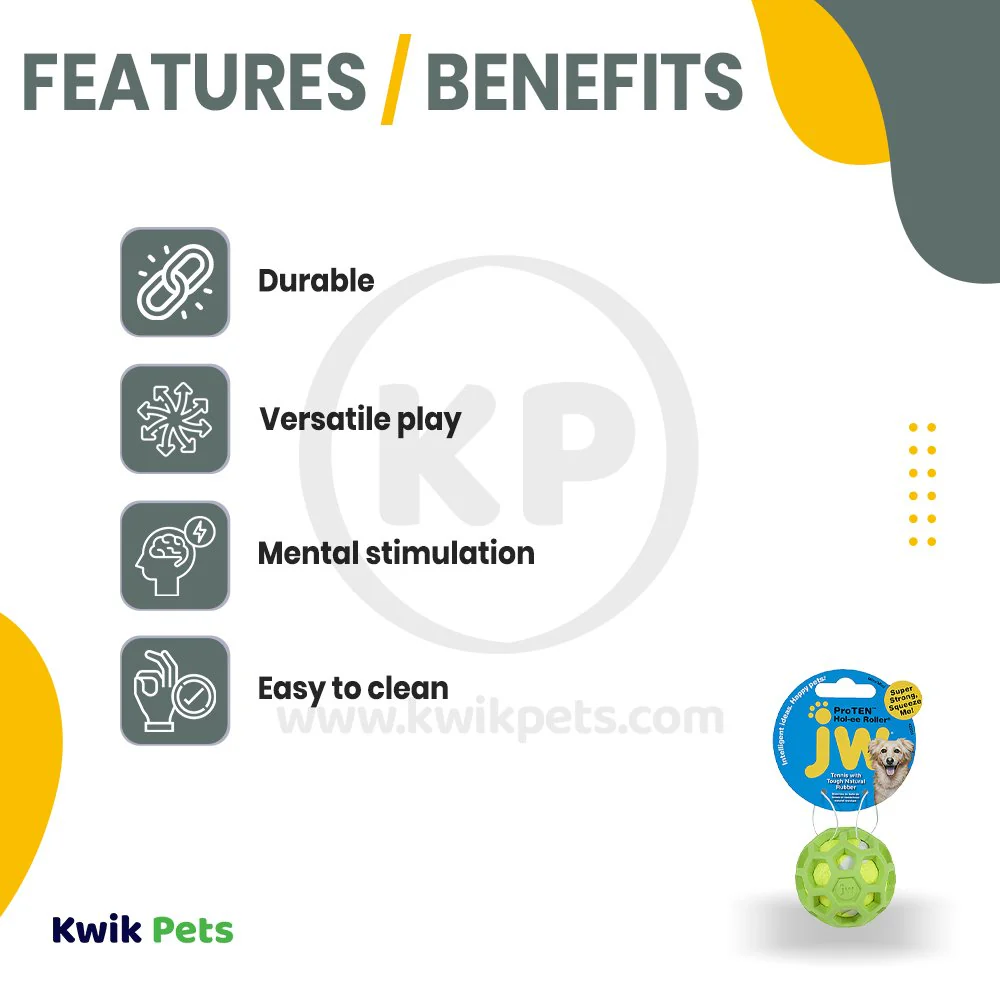 JW Pet Hol-ee Roller Dog Toy Assorted Small - Image 2
