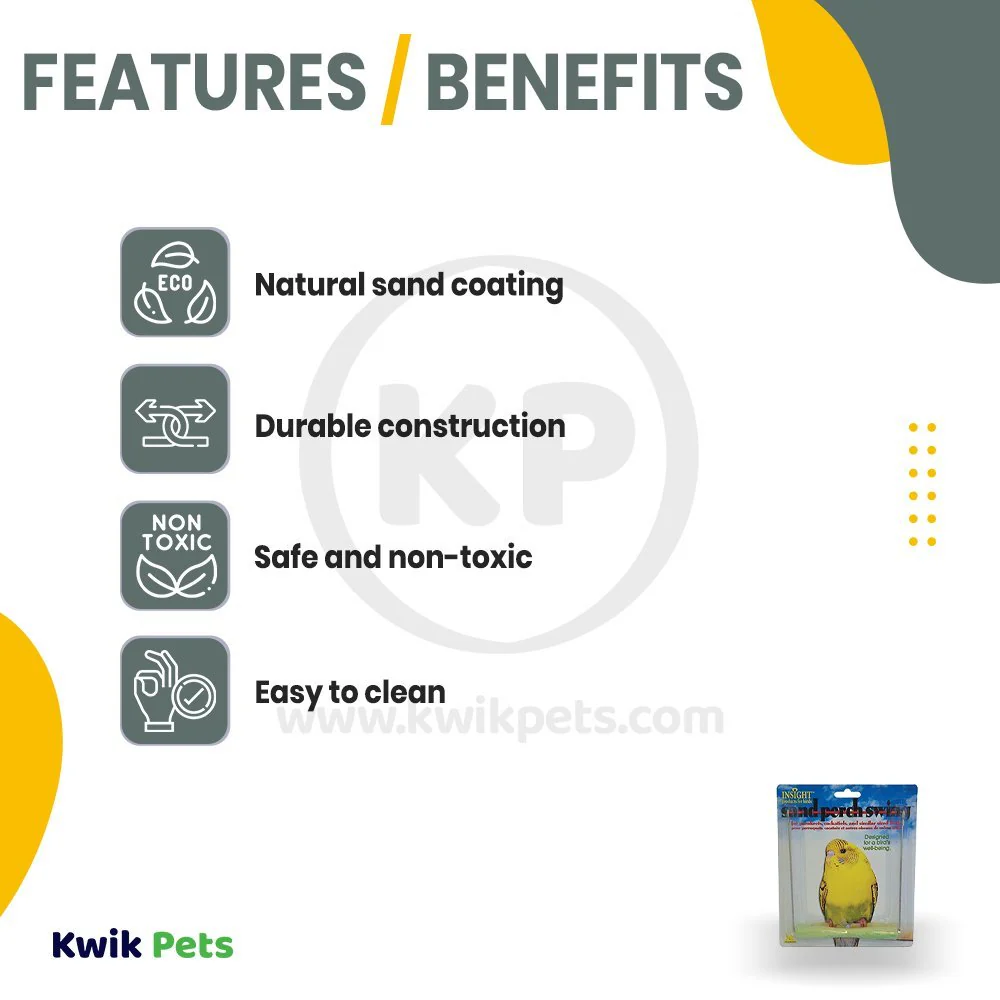 JW Pet Insight Sand Perch Swing Bird Toy Small - Image 2