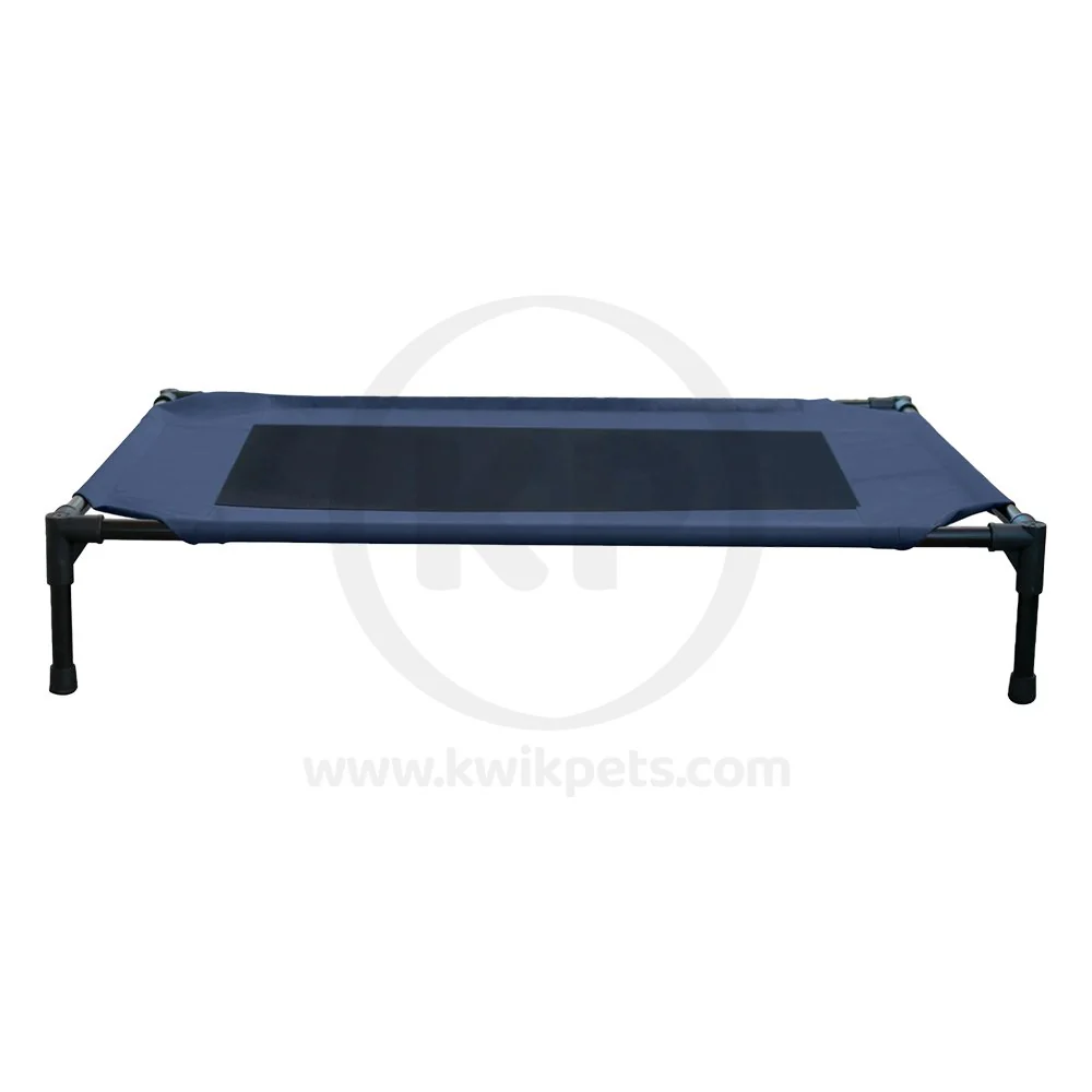 K&H Pet Products Original Pet Cot Elevated Dog Bed Mesh Blue/Black Medium 25 X 32 X 7 in - Image 2