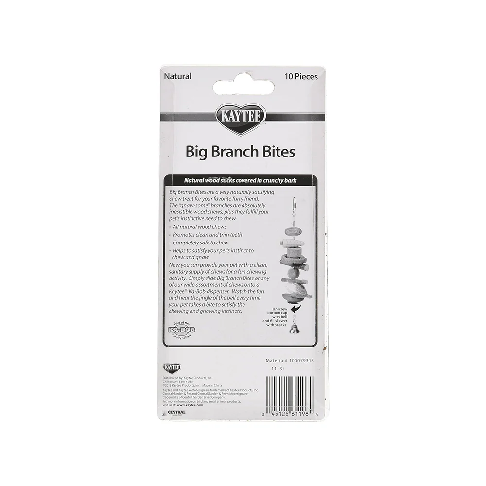 Kaytee Natural Big Branch Bites for Small Animals 10 Count - Image 2