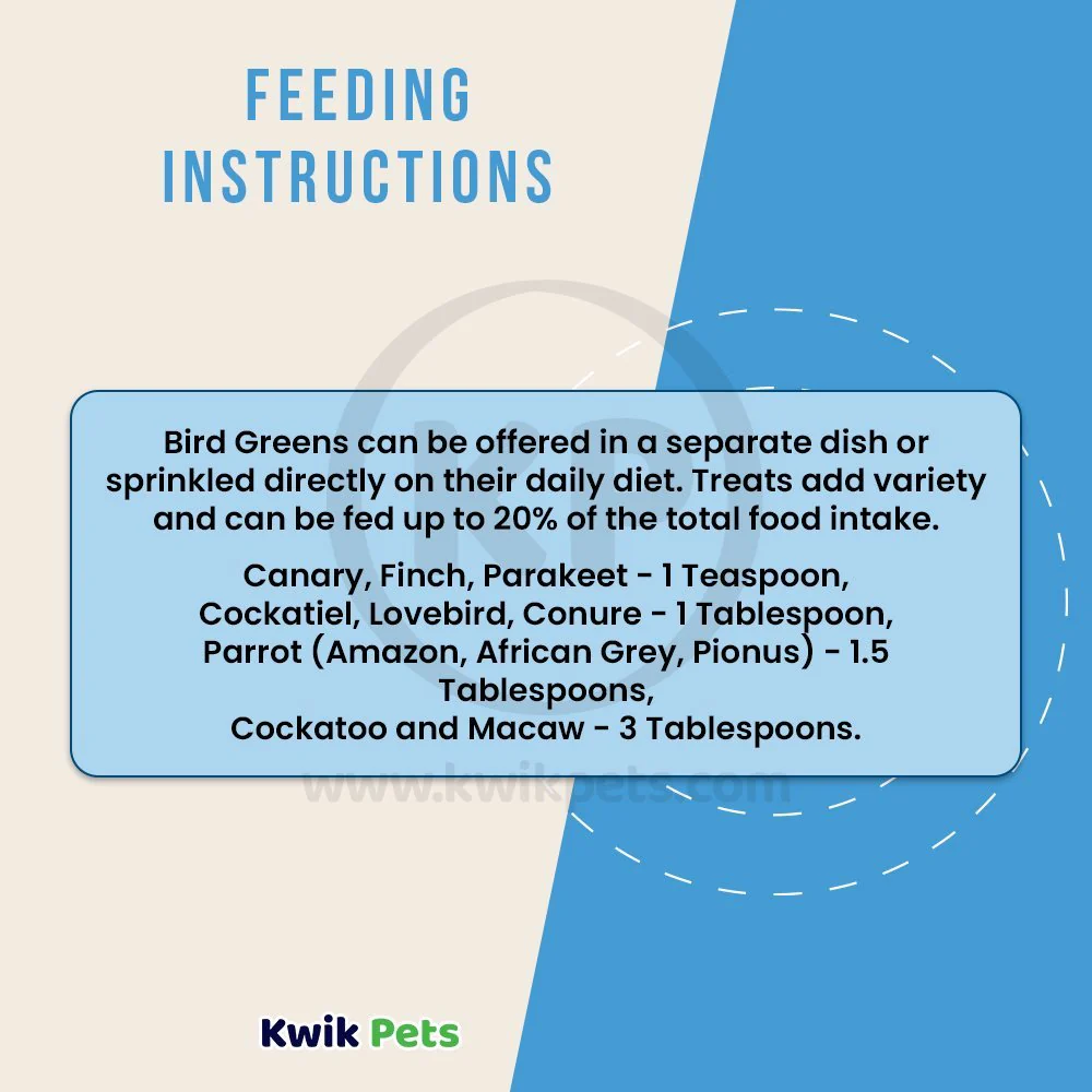 Kaytee Bird Greens Treat for All Pet Birds 1-oz - Image 6