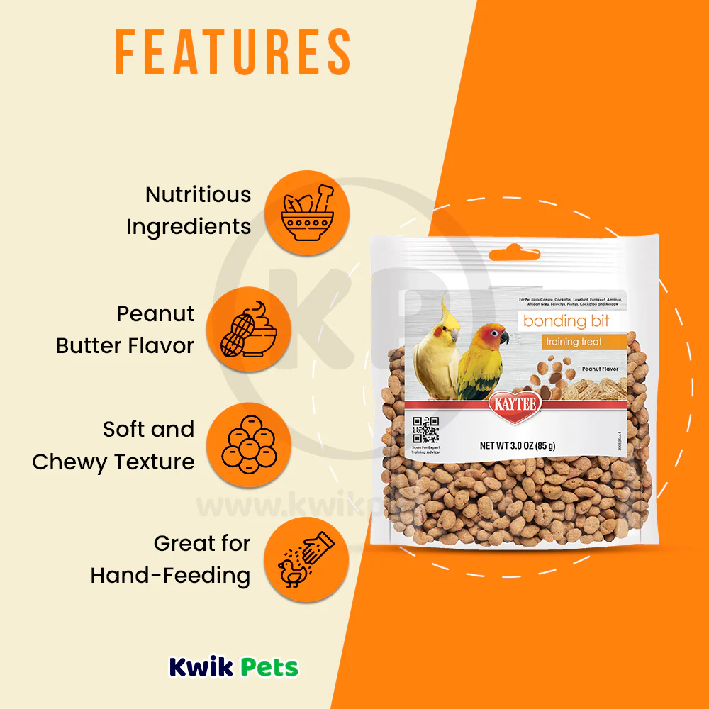 Kaytee Bonding Bites Bird Training Treats Peanut Butter 3-oz - Image 3