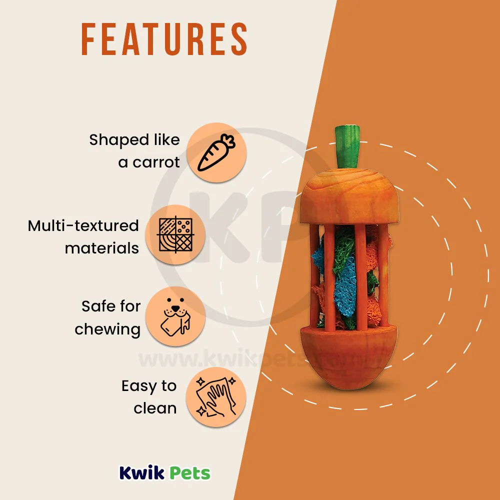 Kaytee Carousel Chew Toy Carrot for Small Animals Large - Image 3