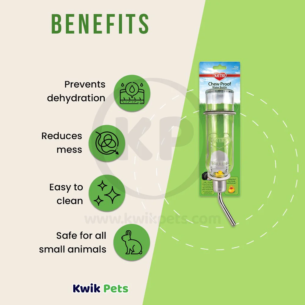 Kaytee Chew-Proof Water Bottle Clear 12-oz - Image 4