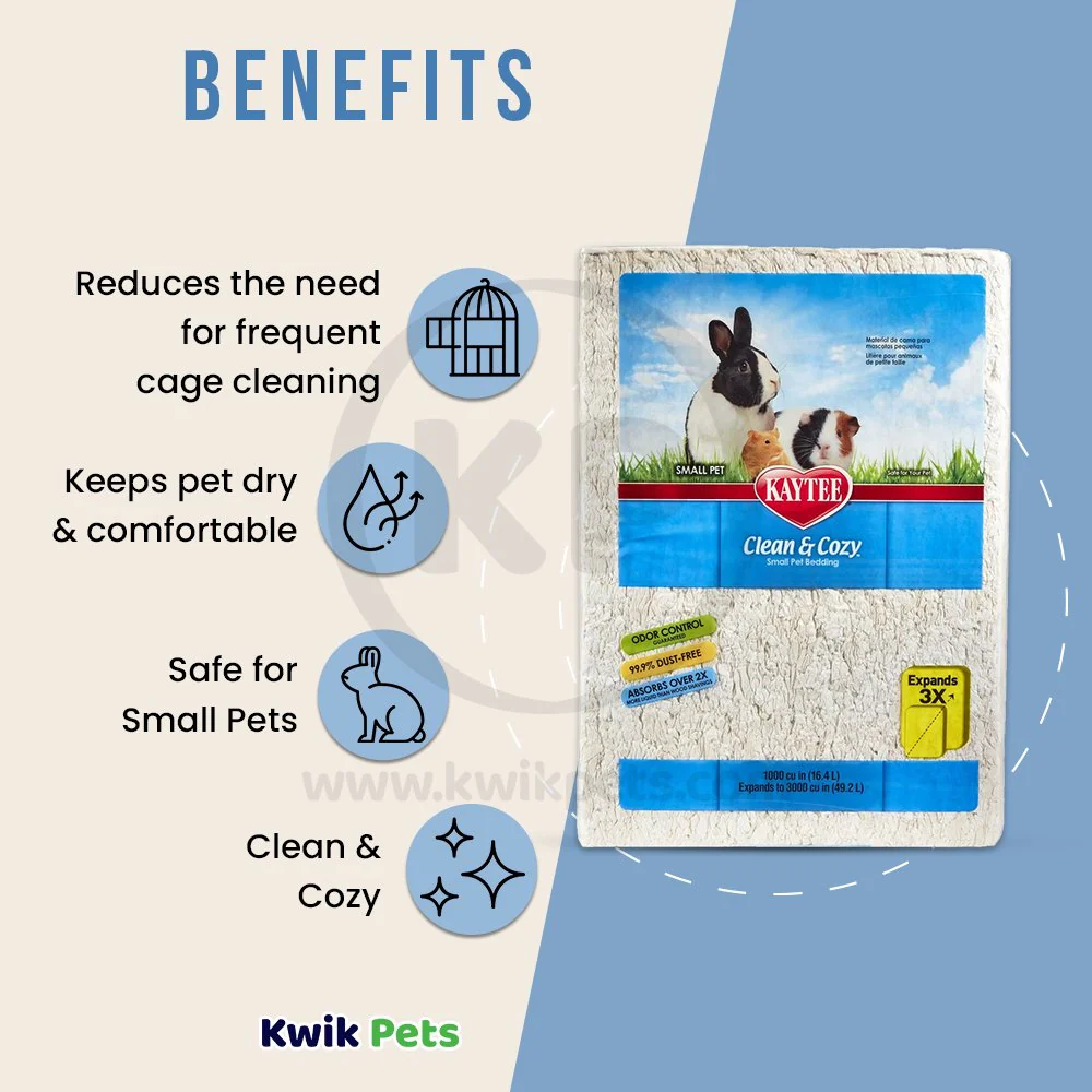 Kaytee Clean & Cozy White Paper Small Animal Bedding 49.2 Liters - Image 4