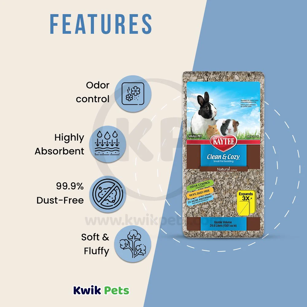 Kaytee Clean & Cozy Natural Small Animal Bedding 24.6 Liters - Image 3