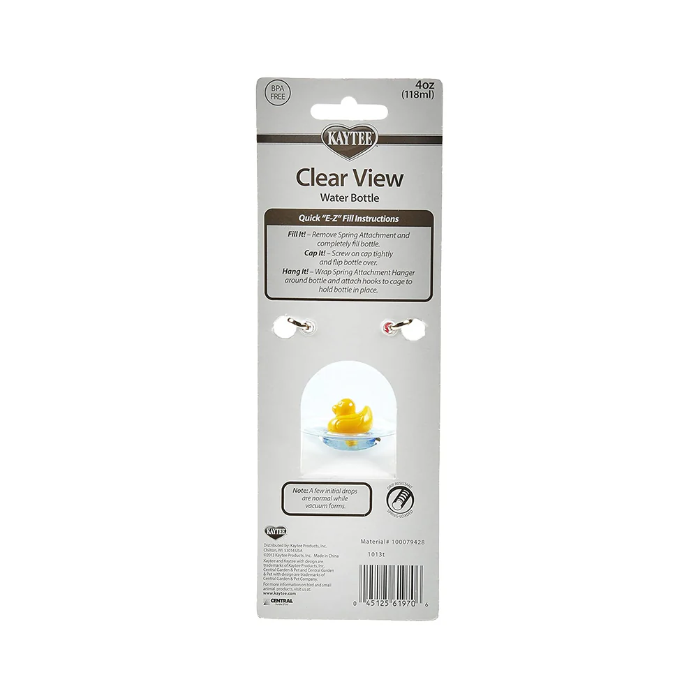 Kaytee Clear Water Bottle for Small Pets 4-oz - Image 2