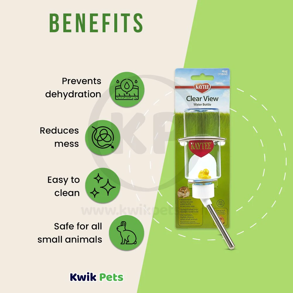 Kaytee Clear Water Bottle for Small Pets 4-oz - Image 4