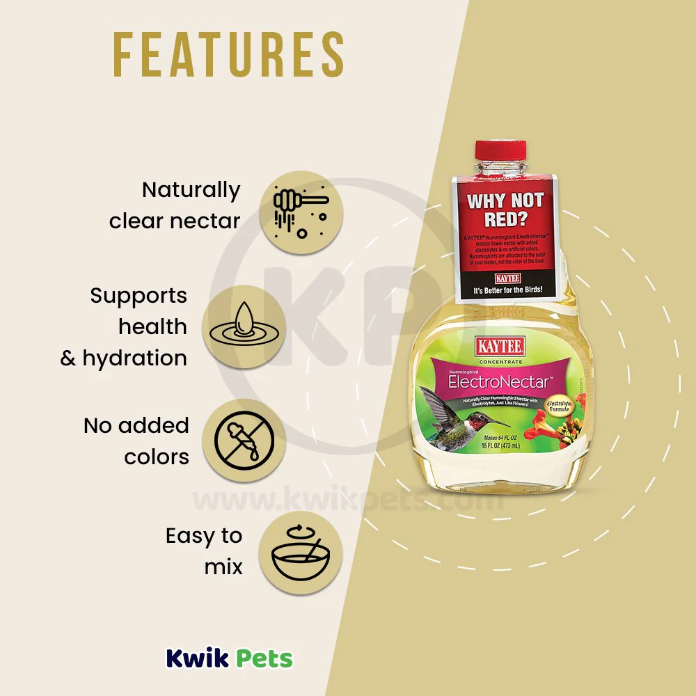 Kaytee Hummingbird ElectroNectar Clear Food Concentrate 16-oz - Image 2