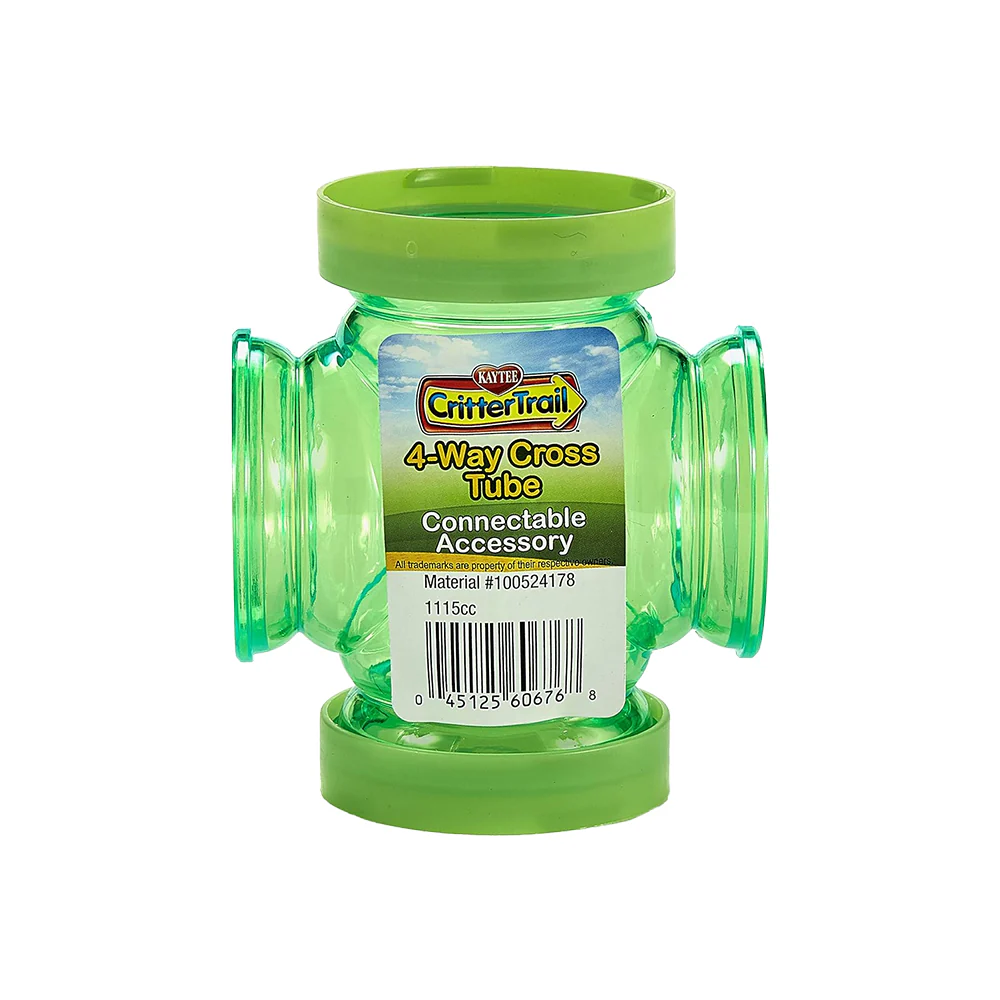 Kaytee CritterTrail 4-Way Cross Tube Connectable Accessory for Small Pets