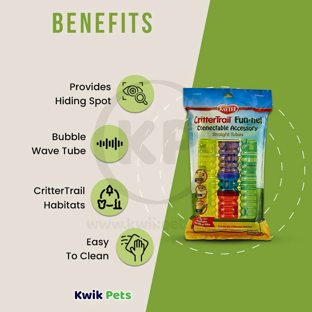 Kaytee CritterTrail Fun-nels Value Pack Straight Tubes 5 Count - Image 4