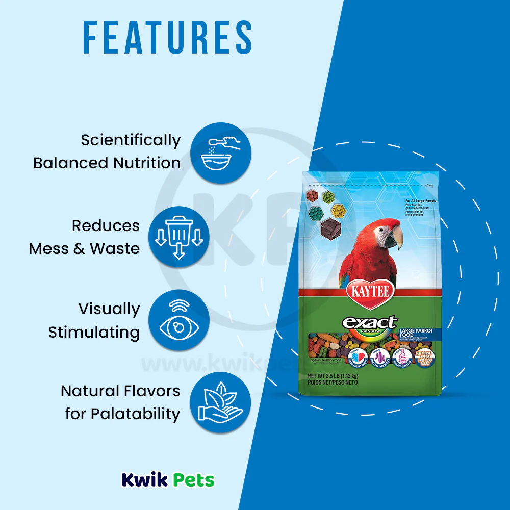 Kaytee Exact Rainbow Large Parrot Food 2.5-lb - Image 3
