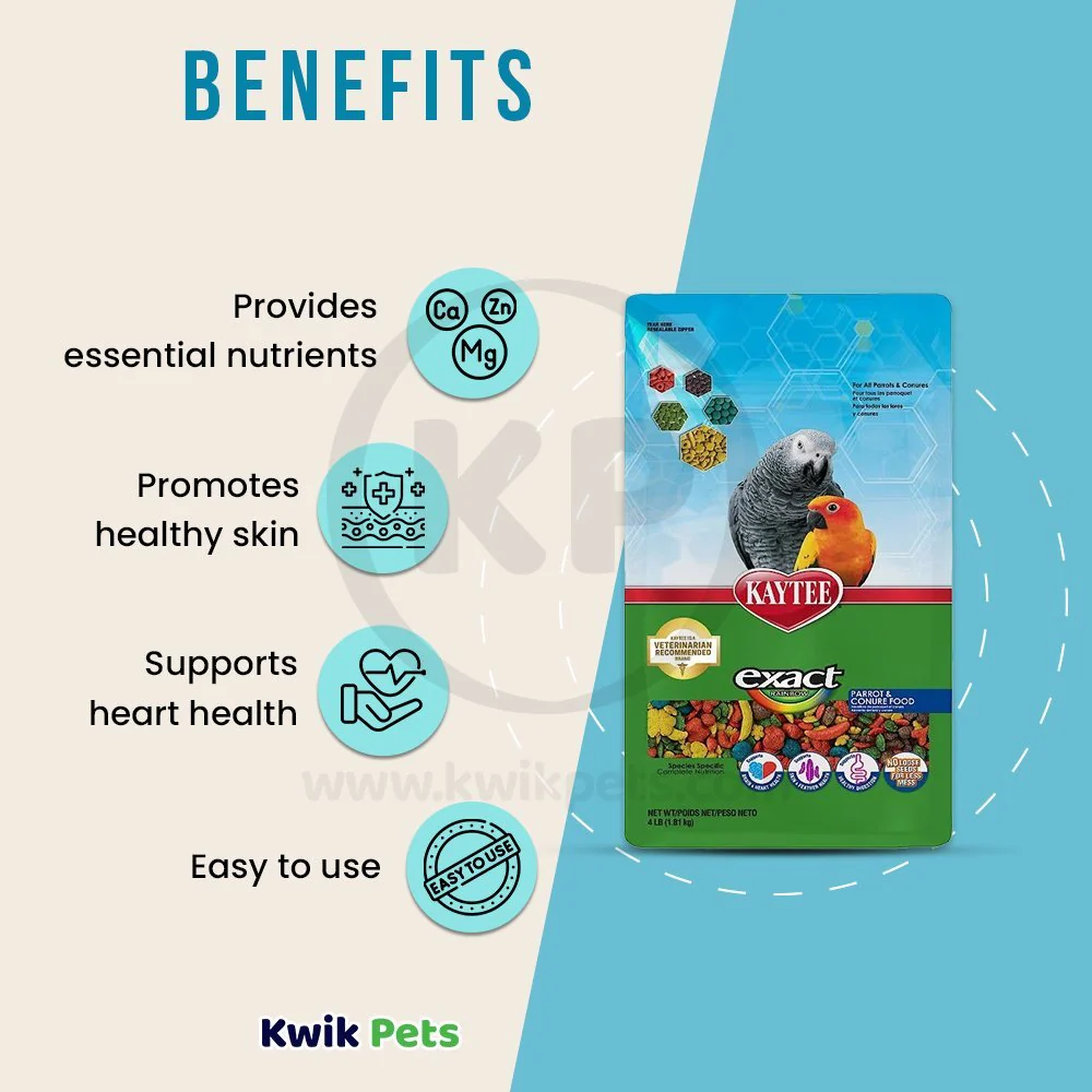 Kaytee Exact Rainbow Parrot & Conure Food 4-lb - Image 3