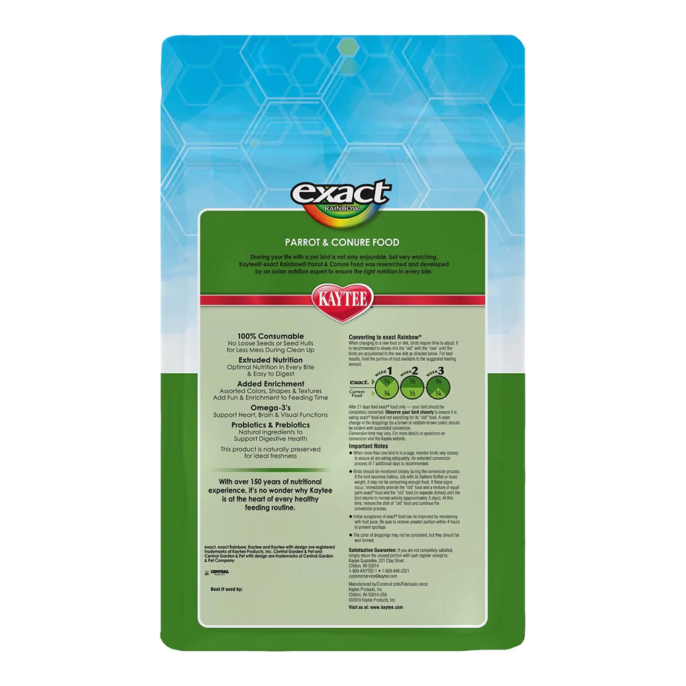 Kaytee Exact Rainbow Parrot & Conure Food 2.5-lb - Image 2