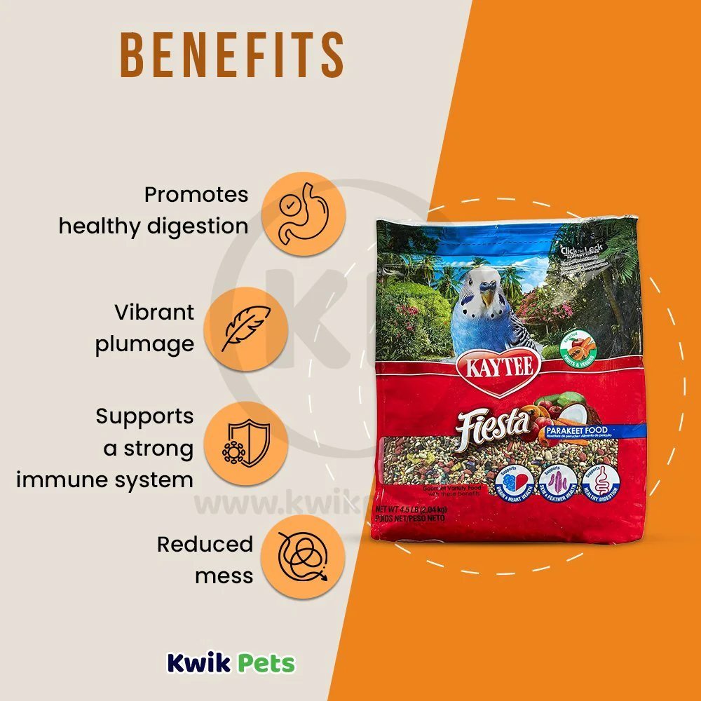 Kaytee Fiesta Parakeet Food 4.5-lb - Image 4