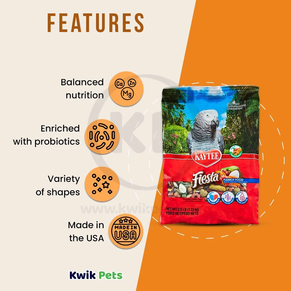 Kaytee Fiesta Parrot Food 2.5-lb - Image 3