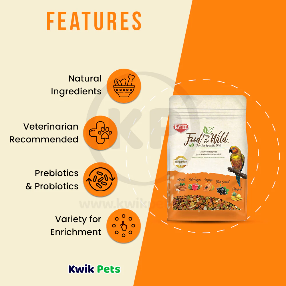 Kaytee Food from the Wild Conure Pet Bird Food 2.5-lb - Image 3