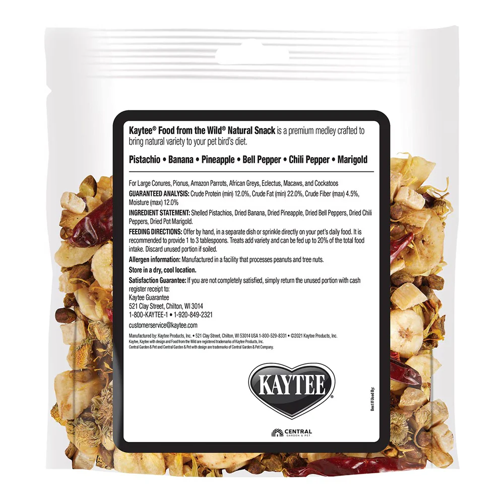 Kaytee Food from the Wild Natural Snack Medium & Large Pet Bird Treats 3-oz - Image 2