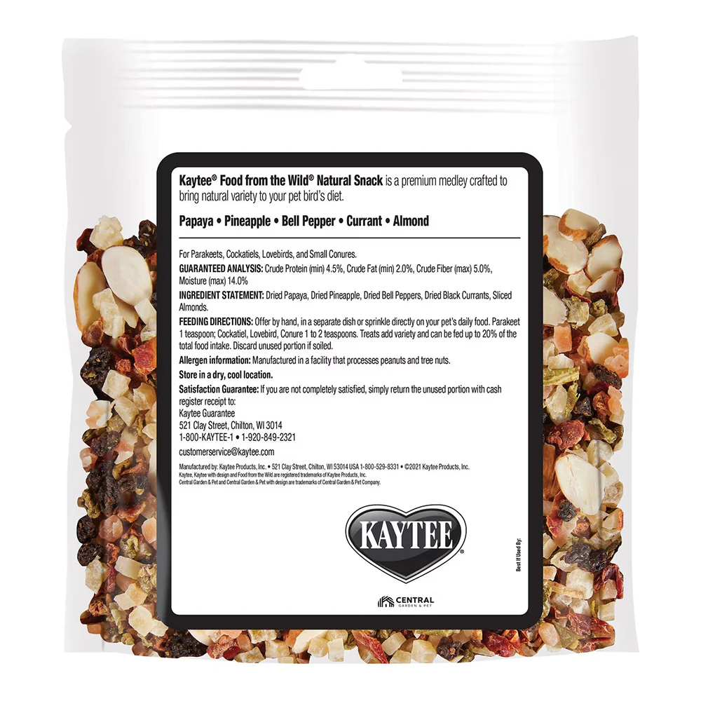 Kaytee Food from the Wild Natural Snack Small Pet Bird Treats 3-oz - Image 2