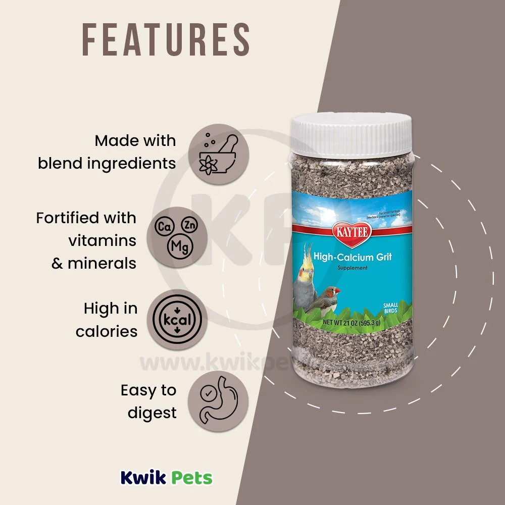 Kaytee Hi-Calcium Grit Supplement for Small Birds 21-oz - Image 3