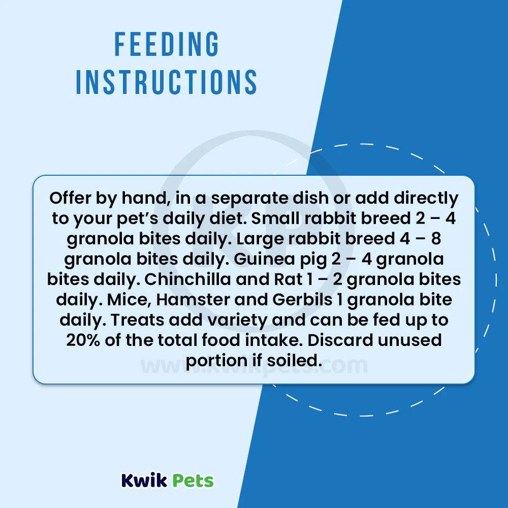 Kaytee Granola Bites with Superfoods Spinach & Carrot Small Animal Treats 4.5-oz - Image 6