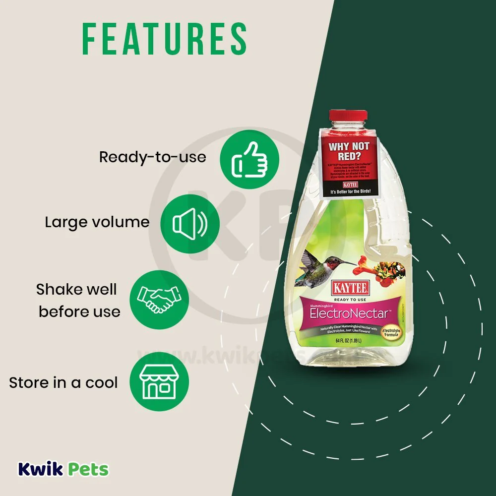 Kaytee Hummingbird ElectroNectar Clear Food Ready To Use 64-oz - Image 3