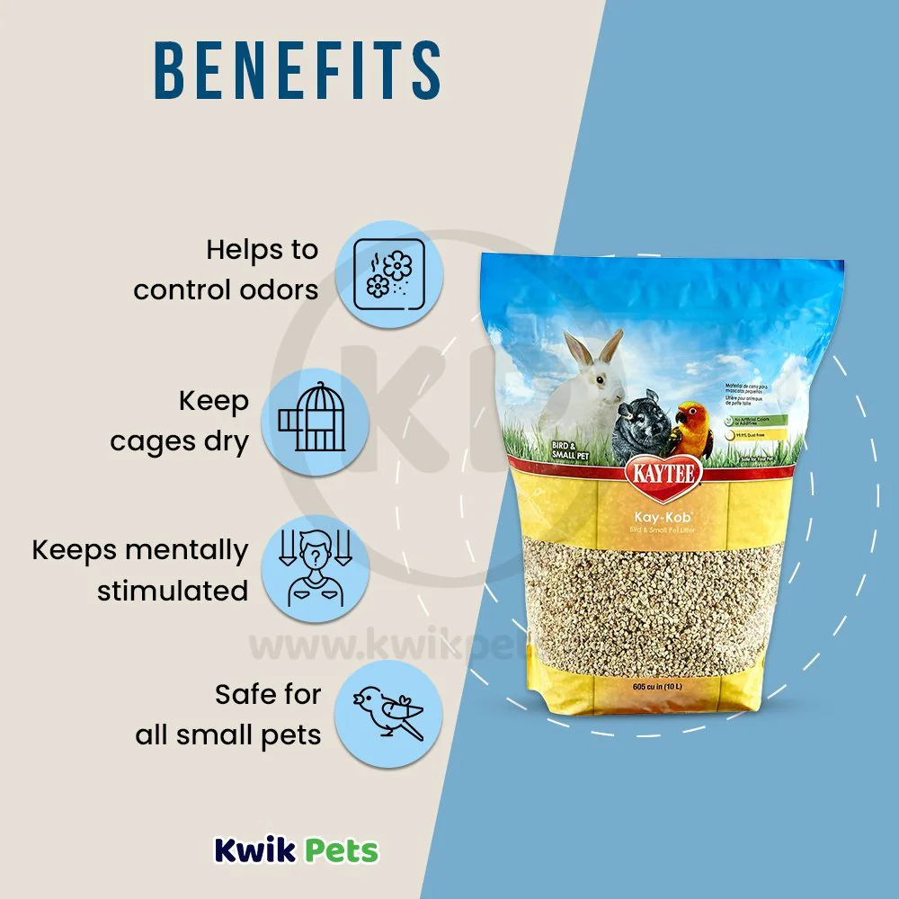 Kaytee Kay Kob Bird & Small Animal Natural Bedding & Litter 10 Liter - Image 4