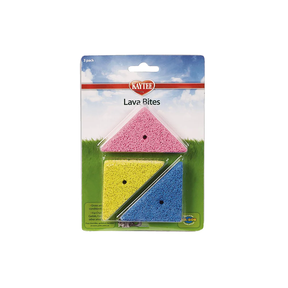 Kaytee Lava Bites Toy for Small Animals 3 Count