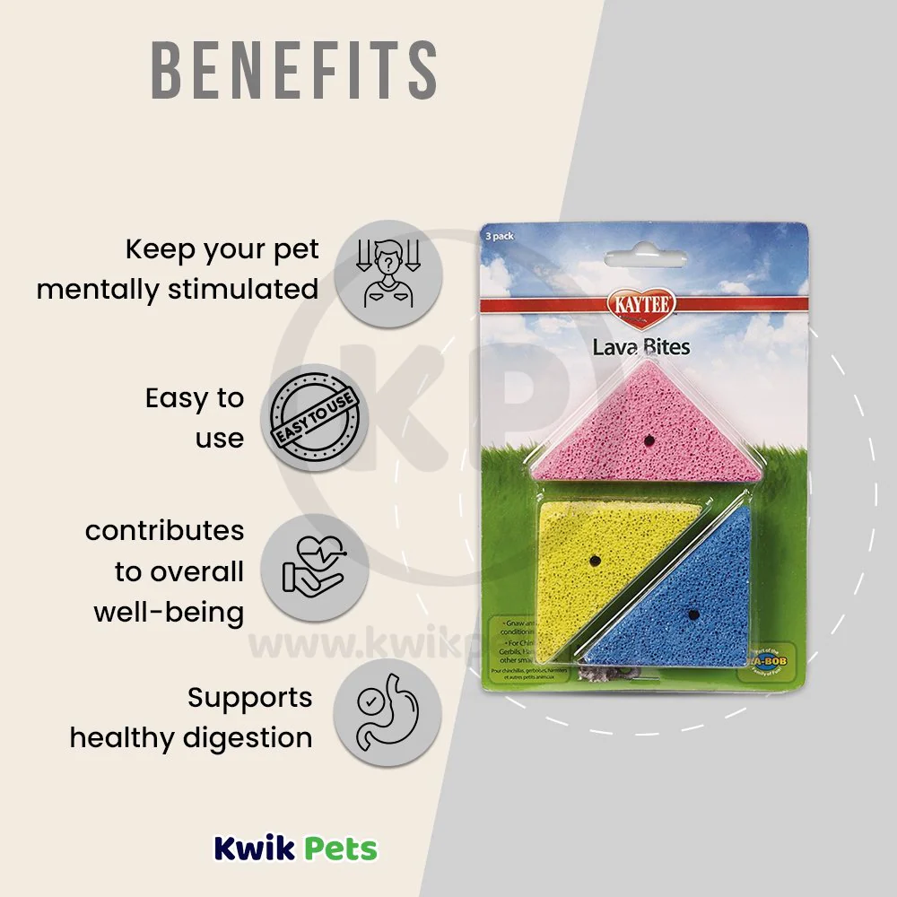 Kaytee Lava Bites Toy for Small Animals 3 Count - Image 3