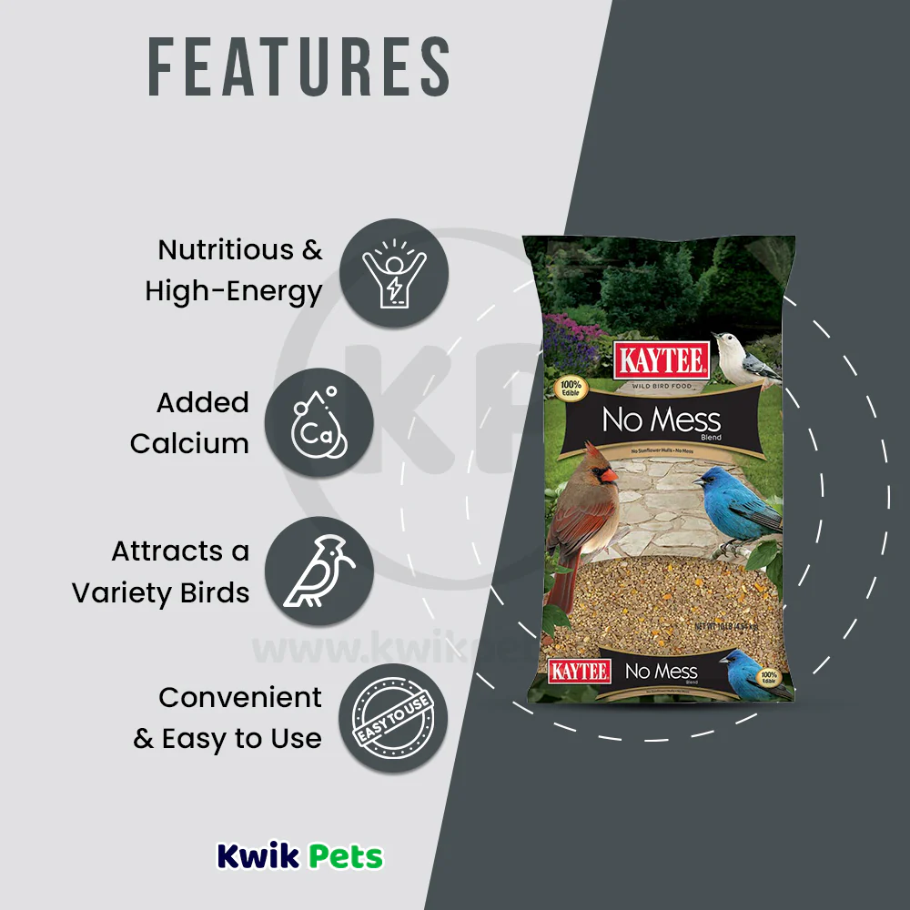 Kaytee No Mess Blend Wild Bird Food 10-lb - Image 3
