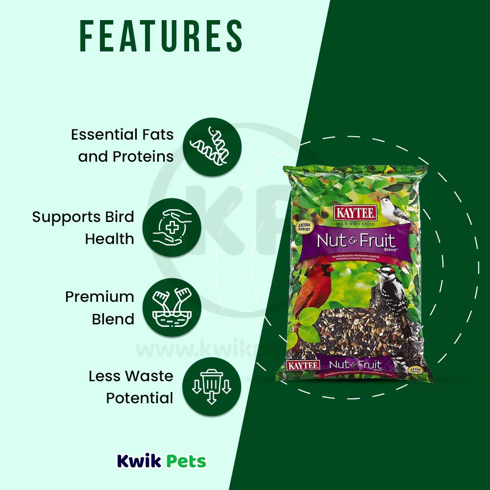 Kaytee Nut & Fruit Blend Wild Bird Food 5-lb - Image 3