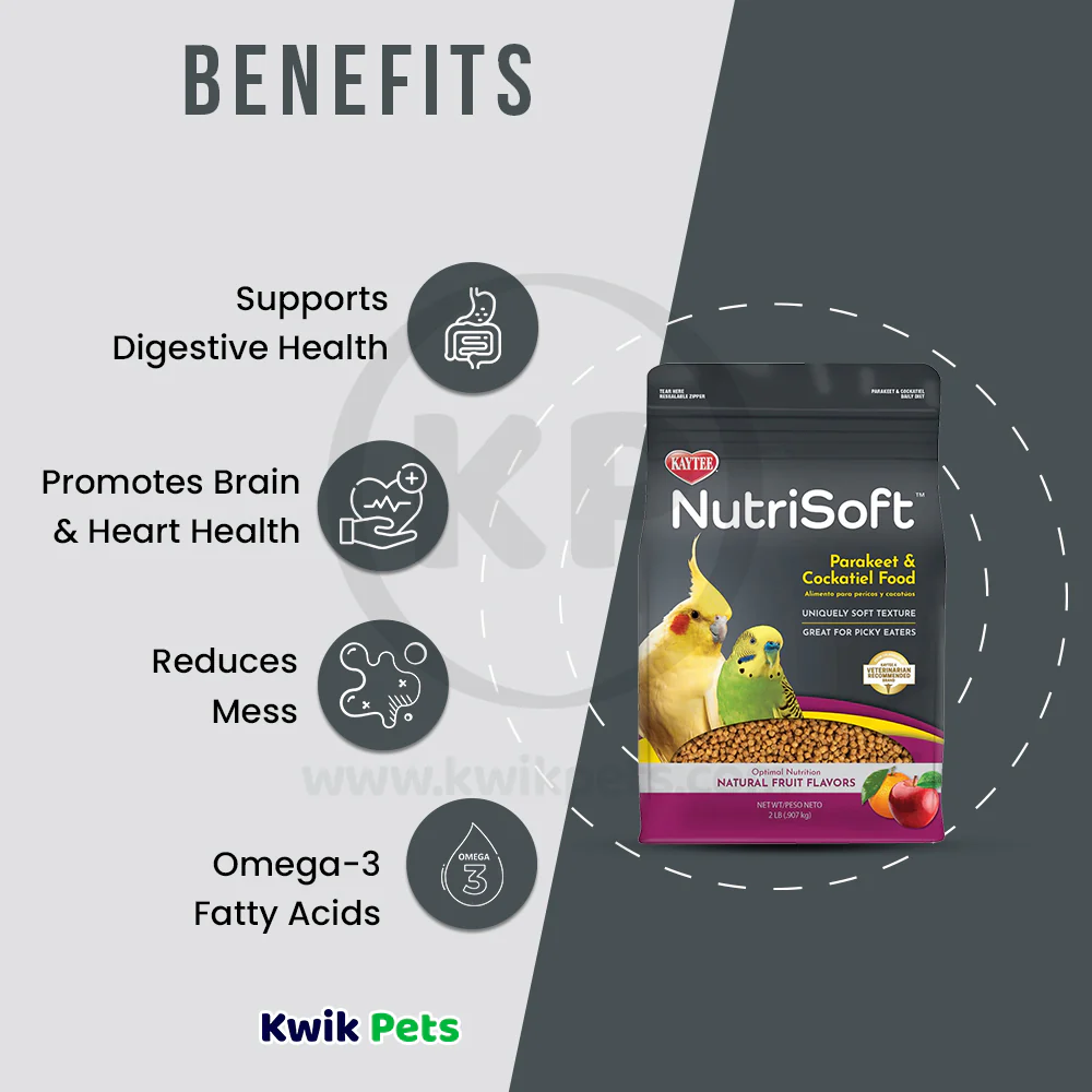 Kaytee NutriSoft Parakeet & Cockatiel Bird Food 2-lb - Image 4