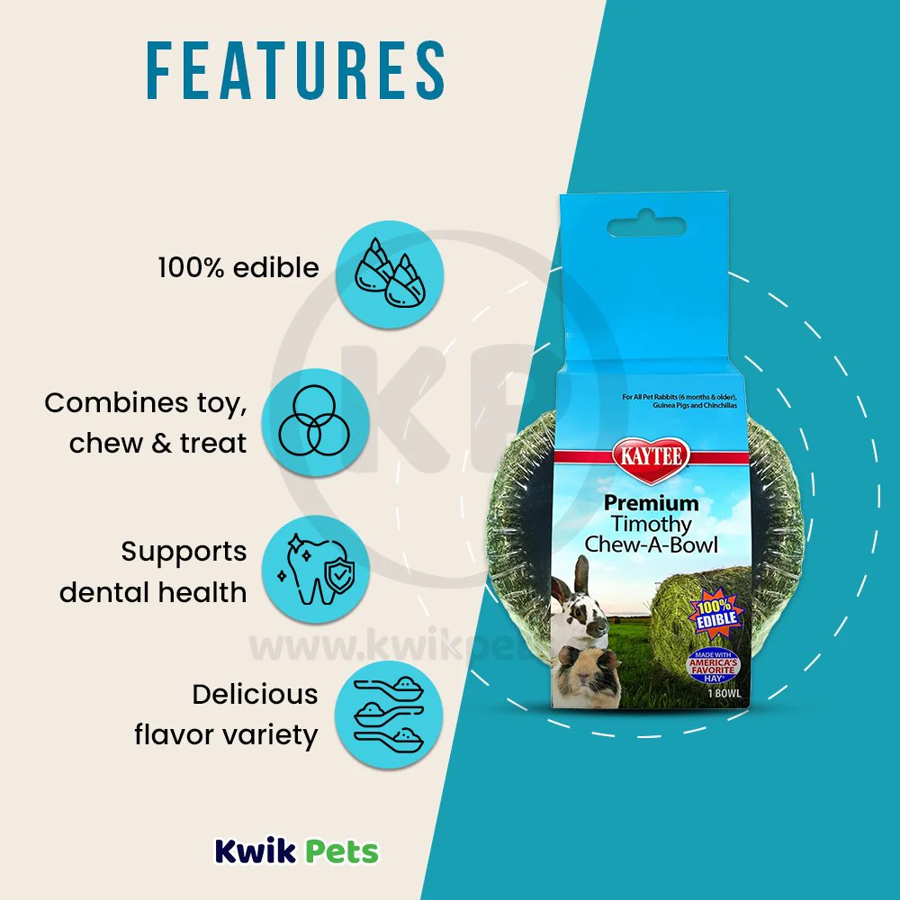 Kaytee Premium Timothy Chew-A-Bowl Small Animal Treats - Image 2