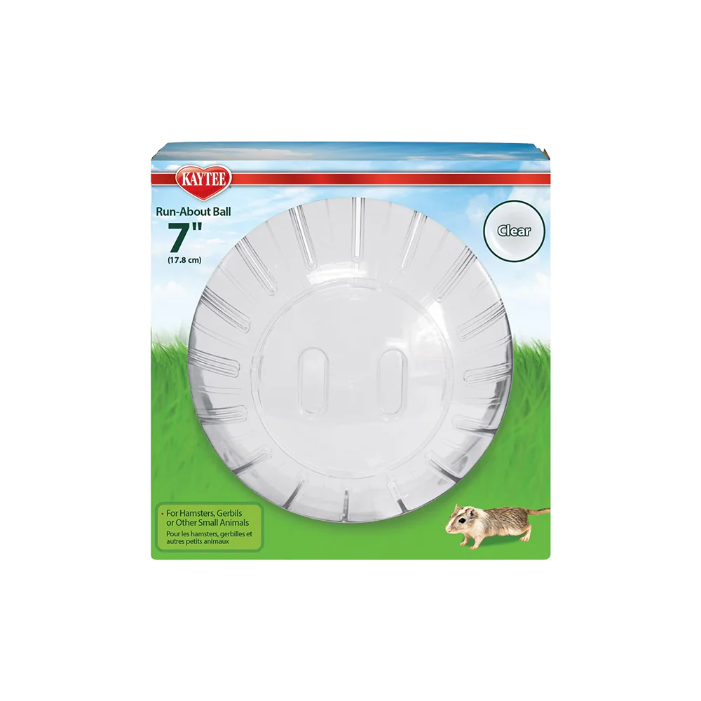 Kaytee Run-About Small Animal Mini Exercise Ball Clear 7-in