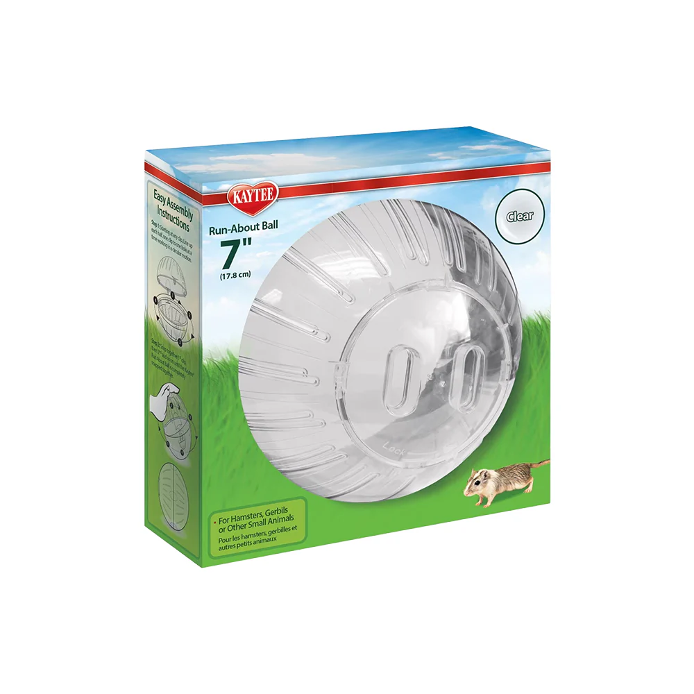 Kaytee Run-About Small Animal Mini Exercise Ball Clear 7-in - Image 2