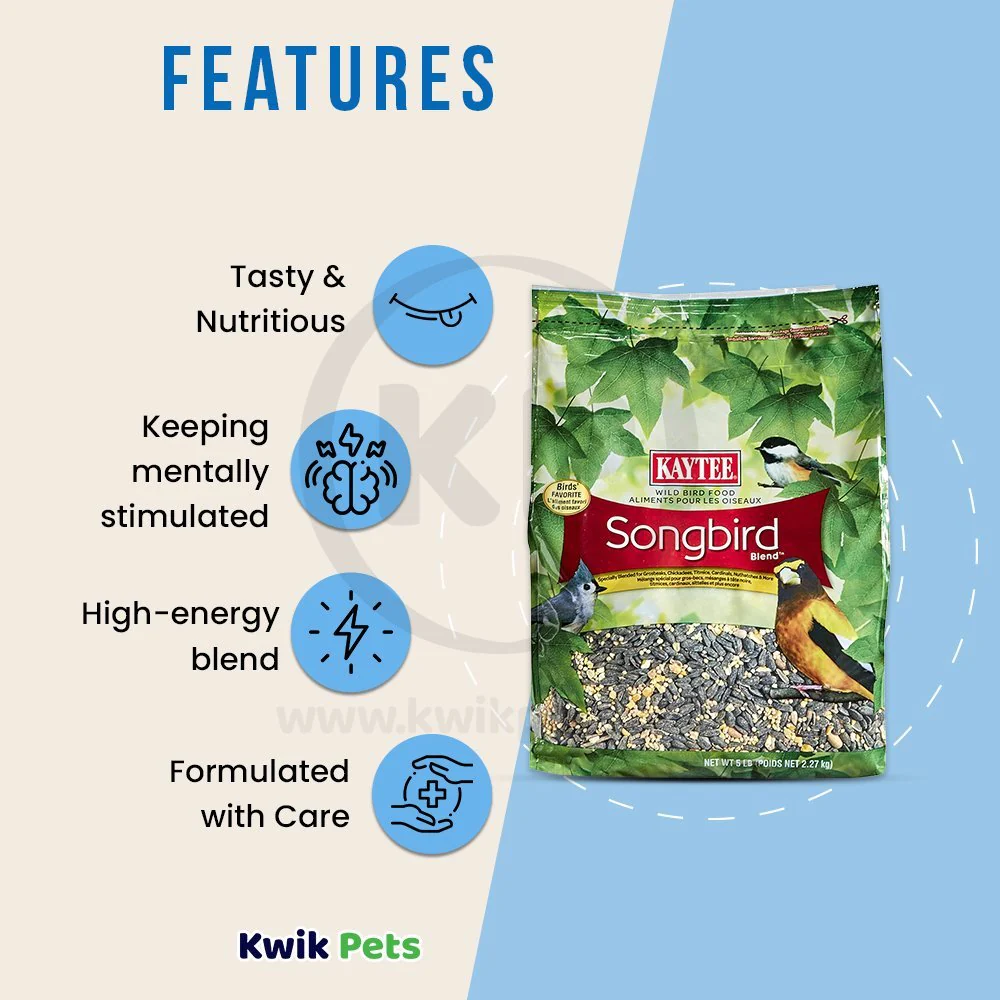 Kaytee Songbird Blend Wild Bird Food 5-lb - Image 3