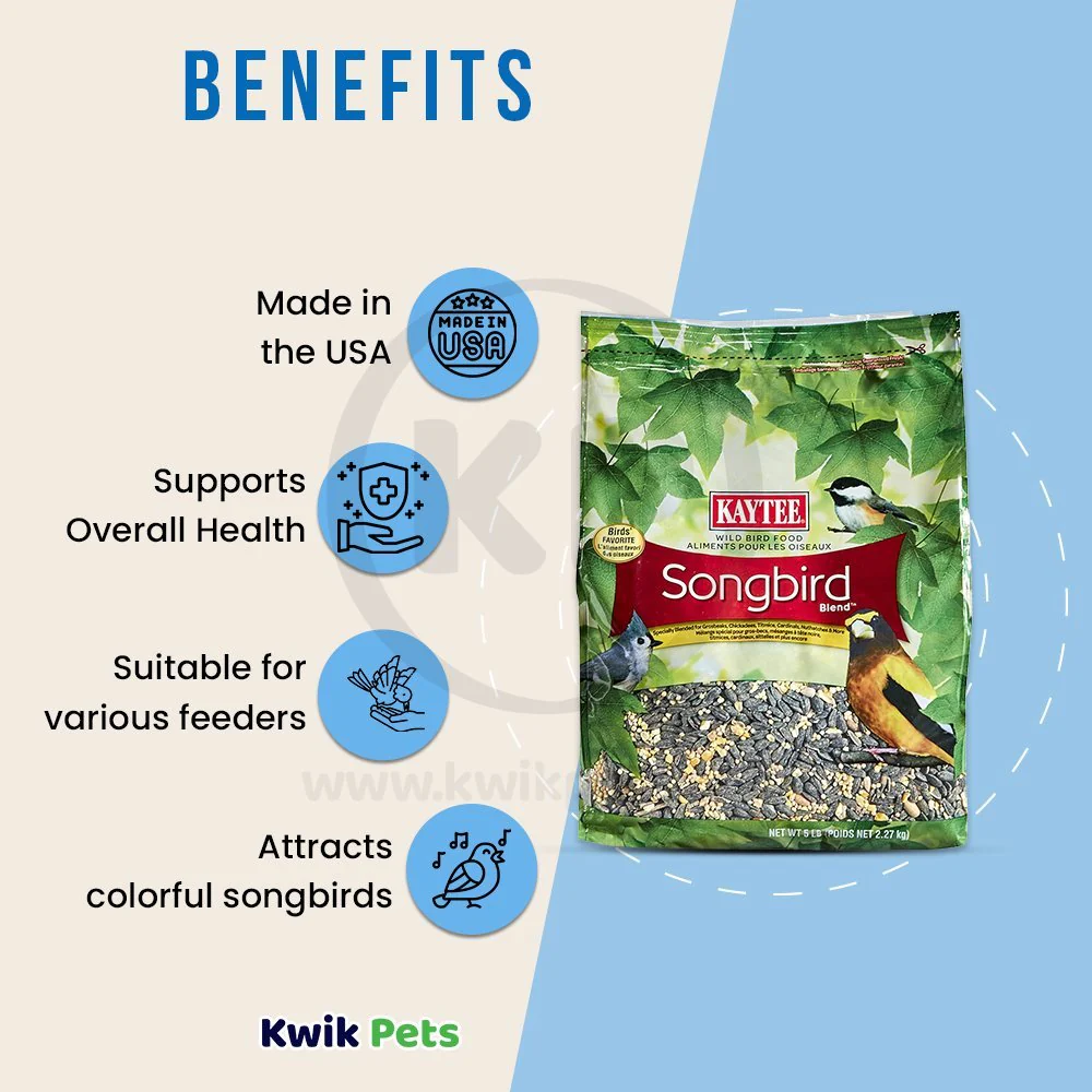 Kaytee Songbird Blend Wild Bird Food 5-lb - Image 4