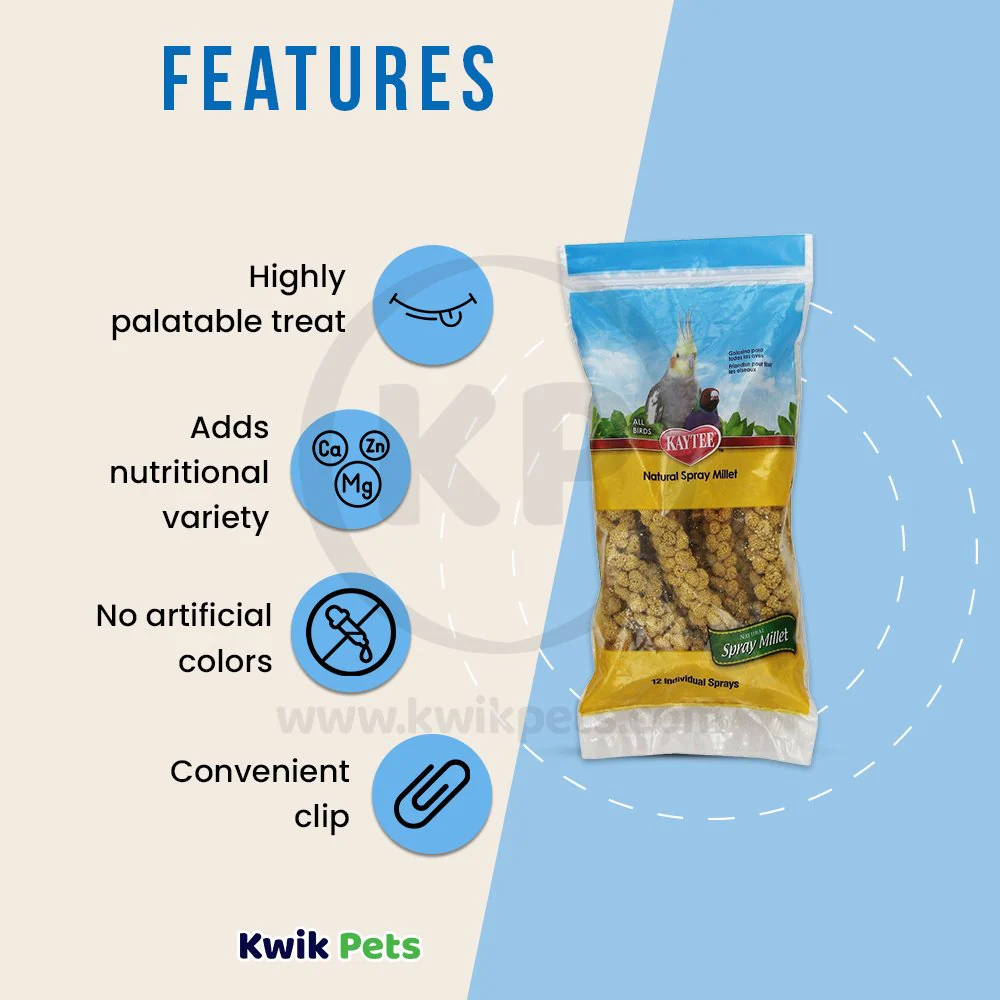 Kaytee Natural Spray Millet Bird Treats 12 Count 7-oz - Image 3