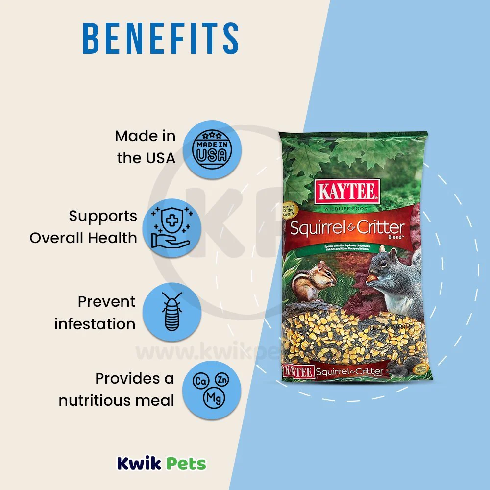 Kaytee Squirrel & Critter Blend Wildlife Food 10-lb - Image 4