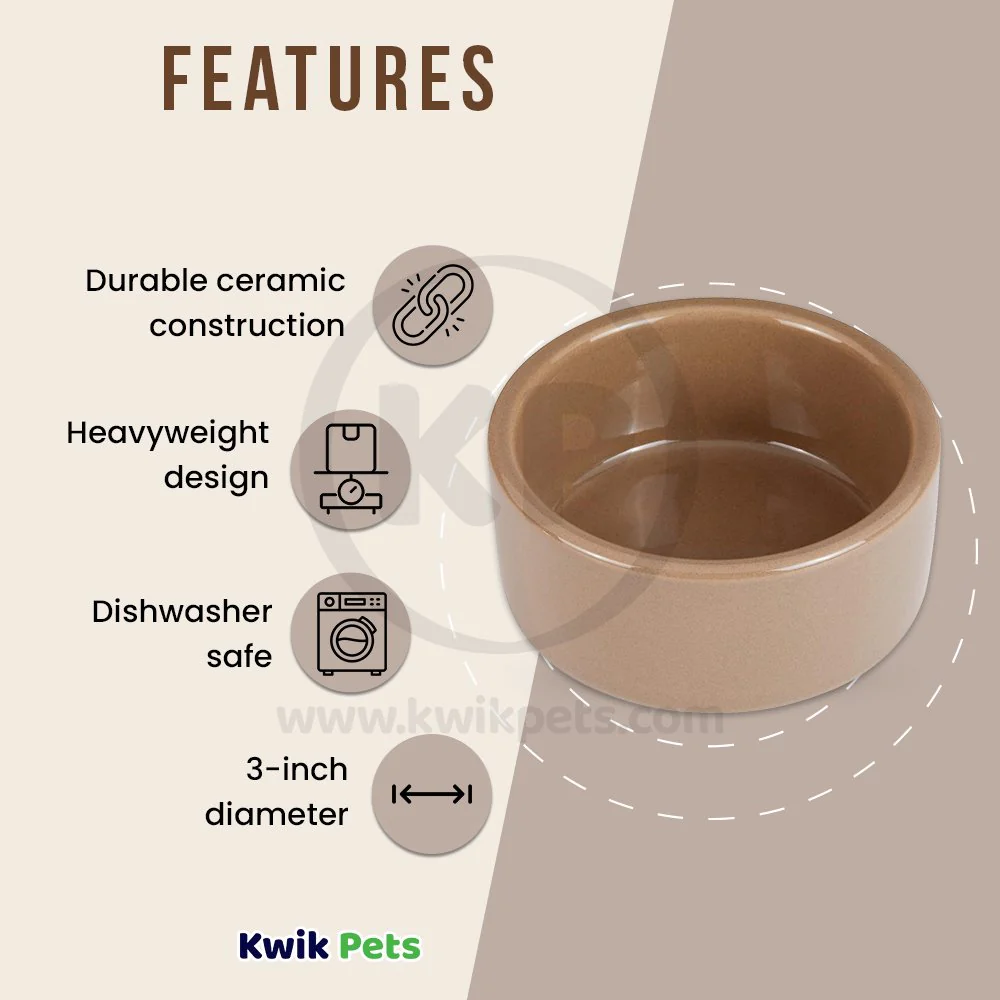 Kaytee Stoneware Pet Bowl 3-in - Image 2