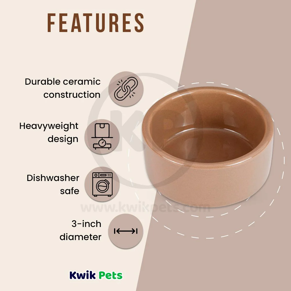 Kaytee Stoneware Pet Bowl 5-in - Image 2