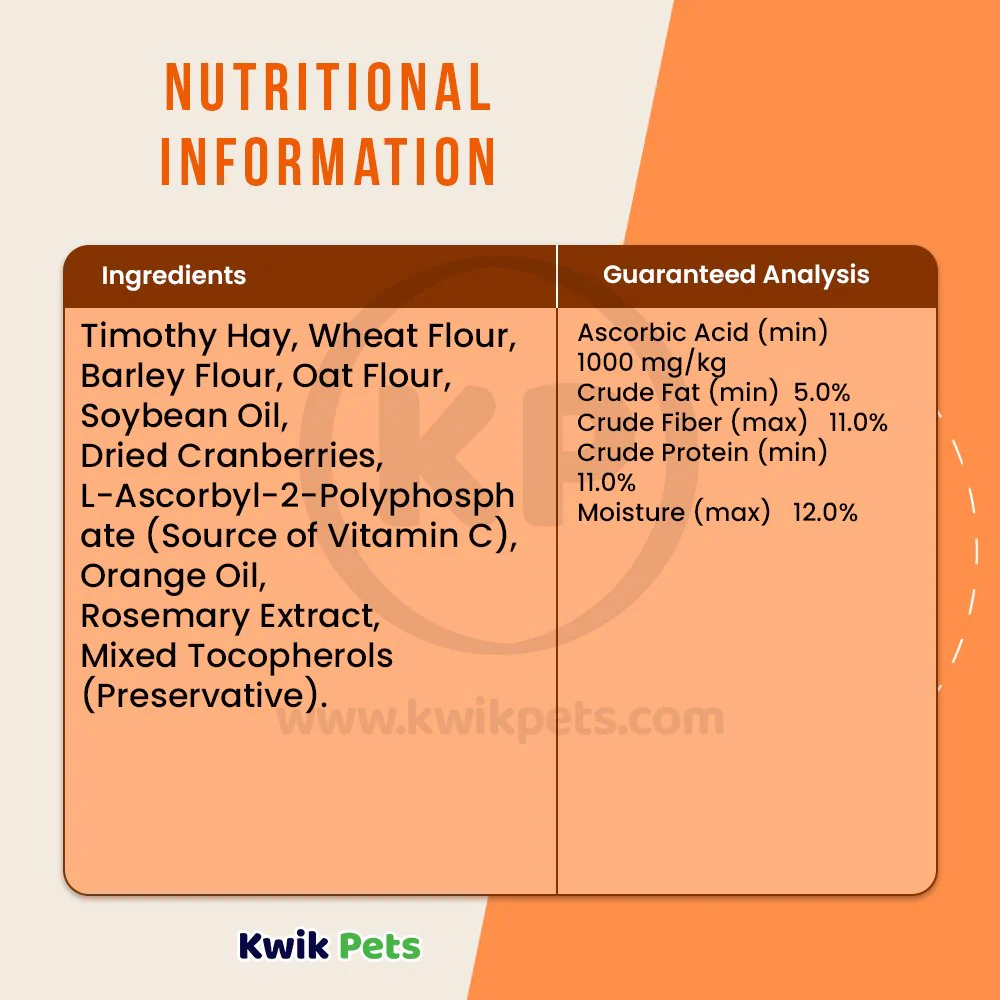 Kaytee Super C Bites Small Animals Treat Cranberry & Orange 4-oz - Image 5