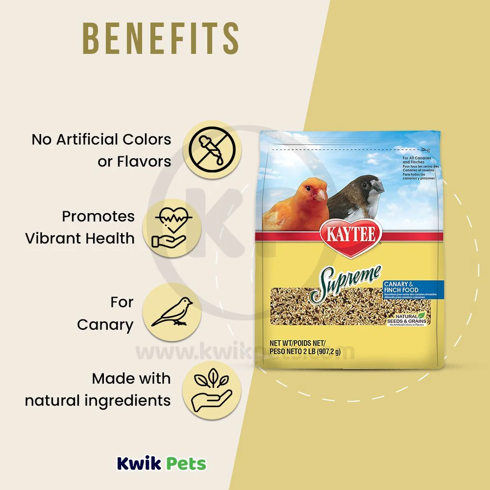 Kaytee Supreme Canary & Finch Bird Food 2-lb - Image 4