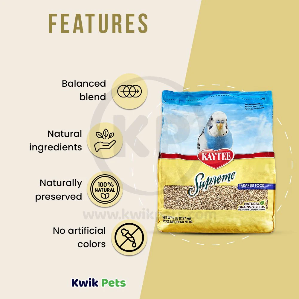 Kaytee Supreme Parakeet Food 5-lb - Image 3