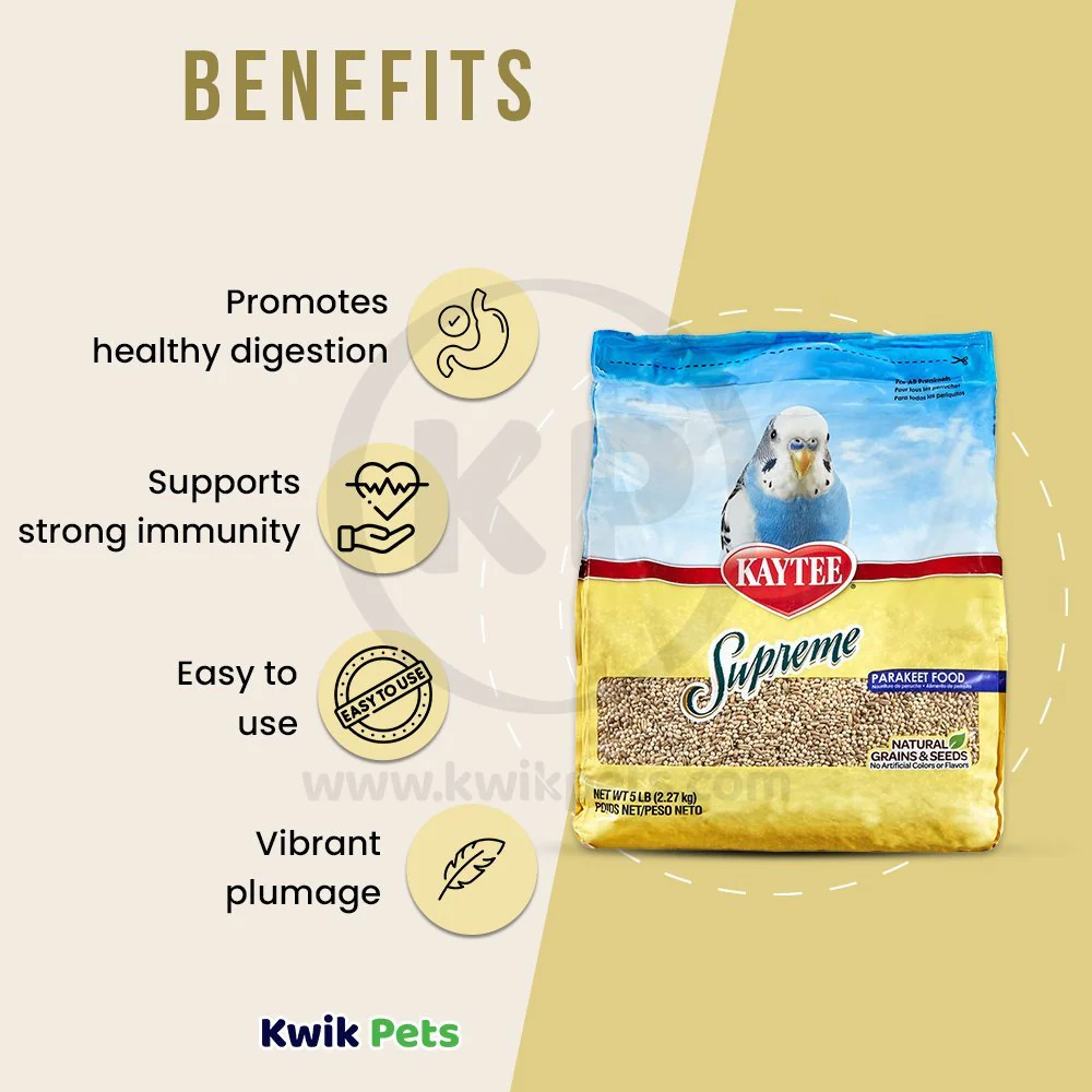 Kaytee Supreme Parakeet Food 5-lb - Image 4