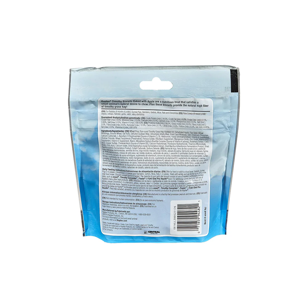 Kaytee Timothy Biscuits Baked with Apple Small Animal Treats 4-oz - Image 2