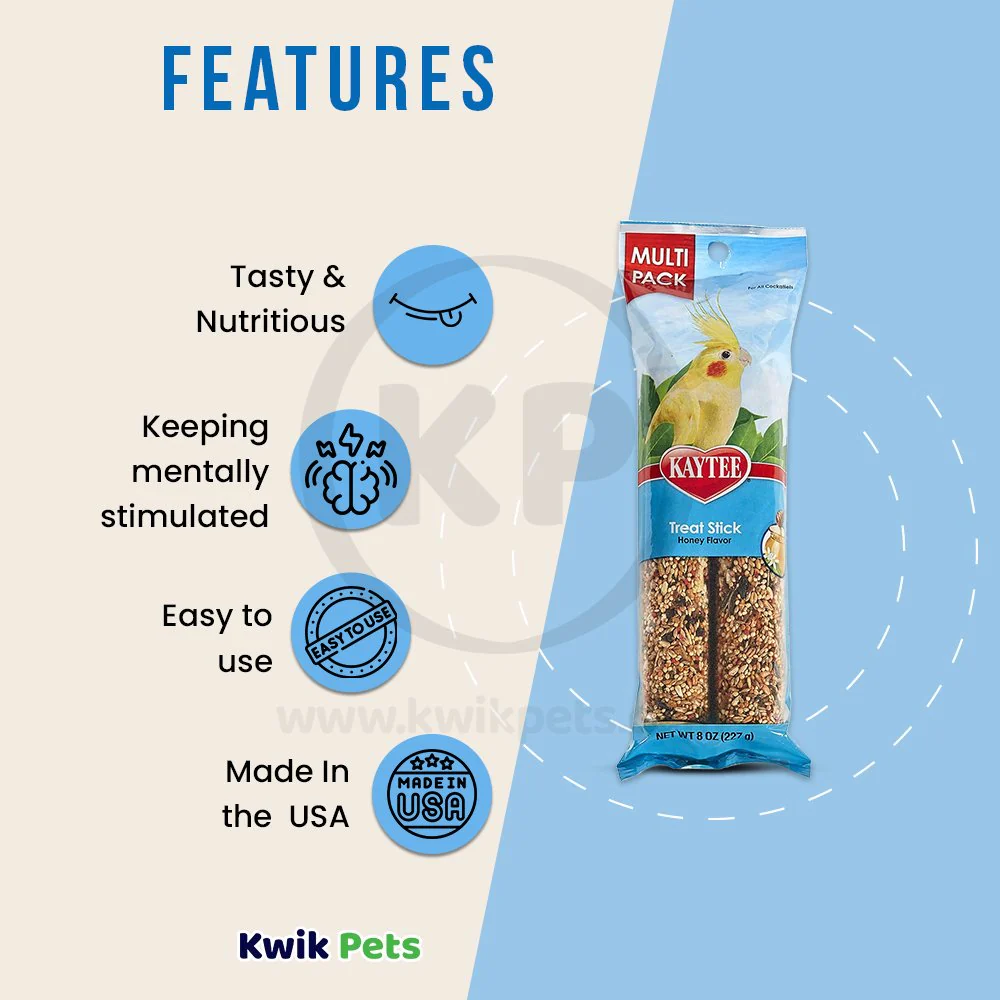 Kaytee Honey Flavor Treat Stick for Cockatiel 8-oz - Image 3
